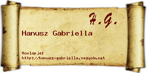 Hanusz Gabriella névjegykártya